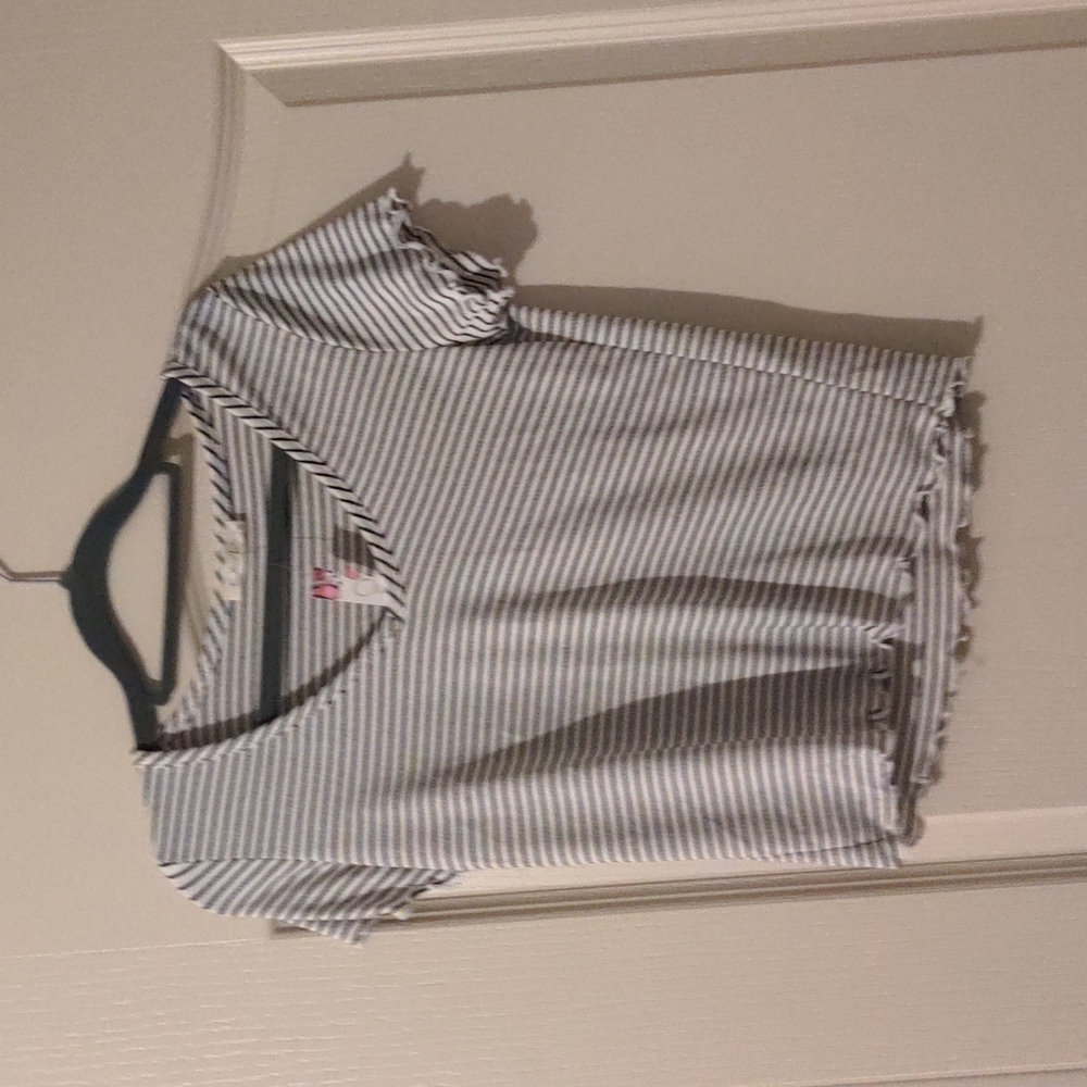 Olivia Rae Black and White Stripped Top